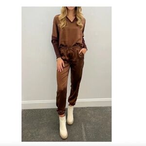 MELISSA NEPTON Brown Track Pants & Joggers